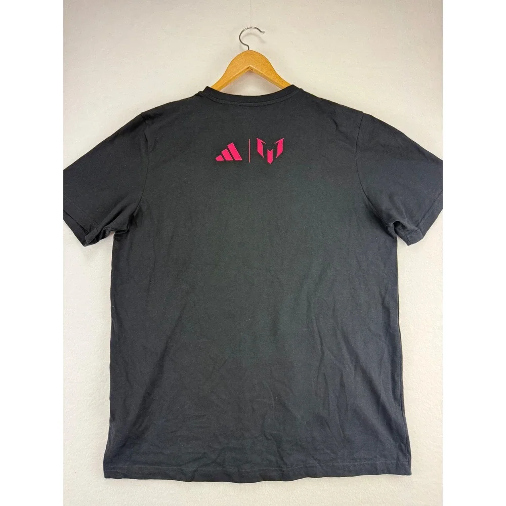 Adidas Lionel Messi‎ Graphic T-Shirt Mens Large Black Soccer Tee NWT
